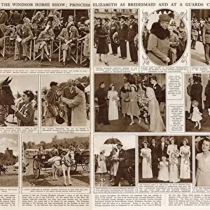 Double page spread from The Illustrated London News showing photographs of the royal
