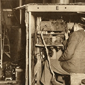 Dr Ernest Walton with Cockcroft-Walton apparatus
