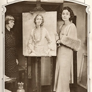 The Duchess of Leinster with her portrait