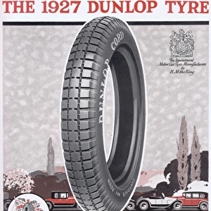 Dunlop tyre advert, 1927