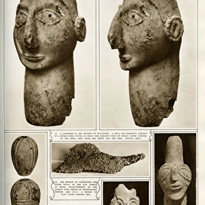 Earliest known carved heads in Syria, at Tell Brak