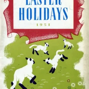 1951 Easter Holidays Print by Thomas Cook 1951 Easter Holidays Print by Thomas Cook