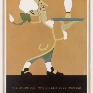 Edison Lightbulb Print Advertisement Edison Lightbulb Print Advertisement