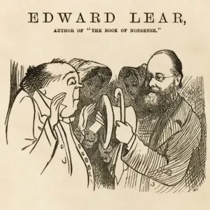 Edward Lear Print: Inside of a Hat with Lining Edward Lear Print: Inside of a Hat with Lining