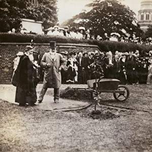 Edward VII at a tree planting ceremony