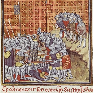 Edward of Woodstocks English army defeating