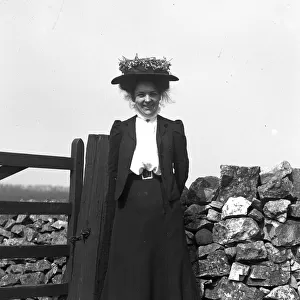 Edwardian lady in Peak District