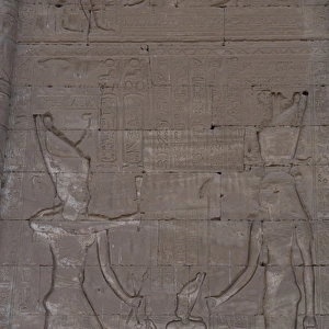 Egypt. Dendera. Hathor Temple. Cleopatra VII, Julius Caesar