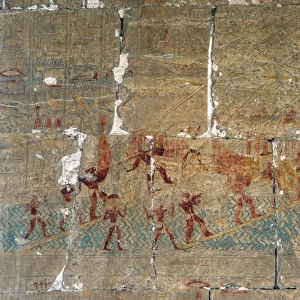 Egyptian soldiers in the expedition to the Land of Punt. Te