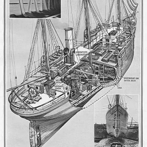 The Endurance: A Cutaway View Print The Endurance: A Cutaway View Print