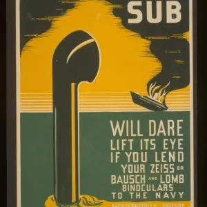 WWII Naval Propaganda Print, 1941-1943 WWII Naval Propaganda Print, 1941-1943