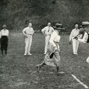 English men and women playing the game of stoolball