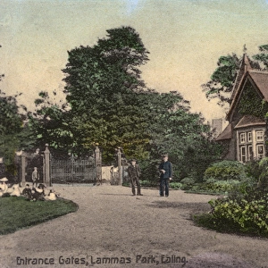 Entrance gates, Lammas Park, Ealing, West London