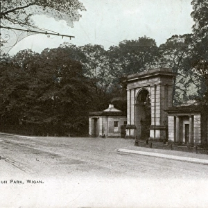 Entrance to Haigh Park, Wigan, Lancashire