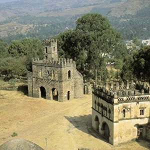 ETHIOPIA. AMHARA. Gonderr. Fasil Ghebbi fortress-city