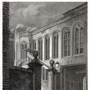 Exterior of Crosby Hall, Bishopsgate. Date: 1804