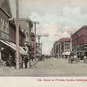 F Street, Eureka, Humboldt County, California, USA