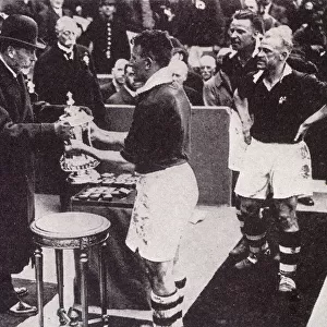 FA Cup Final 1934 - Cup presented to winners Manchester City