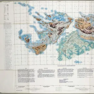 Falkland Islands Royal Engineer briefing map, 1982