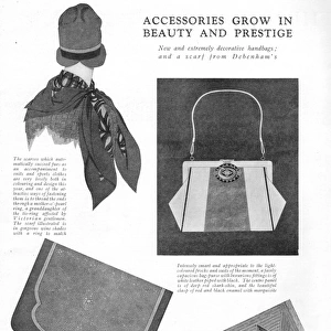 Fashion accessories: handbags and scarfs from Debenhams, Lon
