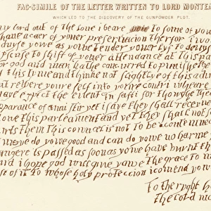 Fawkes / Monteagle Letter
