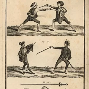 Fencing positions and equipment