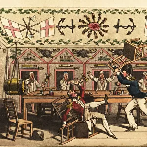 Fight between officers in the Ward Room, HMS Victory