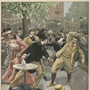 Fight in Paris Cafe / 1899