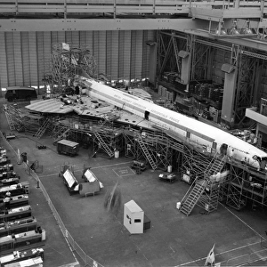 The first pre-production Concorde 01 at Filton