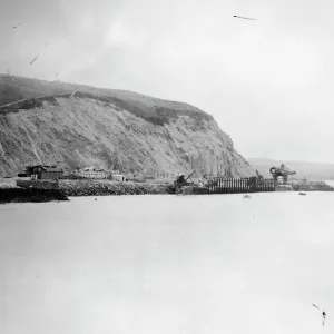 Fishguard Harbour Railway Station Construction Print, South Wales Fishguard Harbour Railway Station Construction Print, South Wales