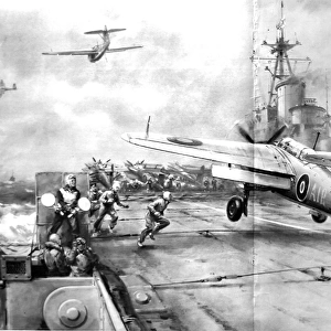 Flight Deck of HMS Colossus, Second World War, 1945