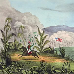 Flight of Santa Anna--At the Battle of Cerro Gordo
