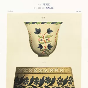 Flower vases from Persia and Malta