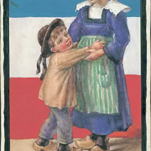 France. WWI Children of the Allies, artwork