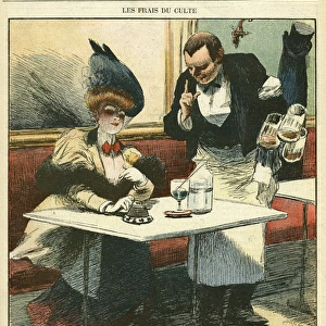 In a French Cafe 1905