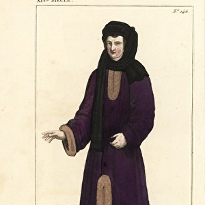 French judge in robes, 14th century