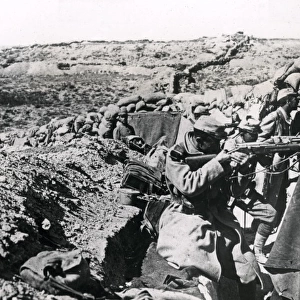 French trench facing Turkish positions, WW1