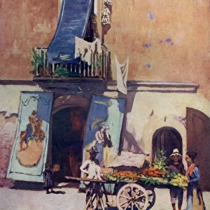 Fruit-sellers, Naples, Campania, Italy