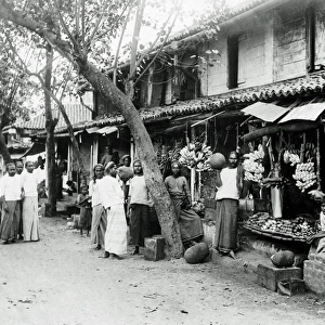 Fruit stall, Colombo, Ceylon (Sri Lanka)