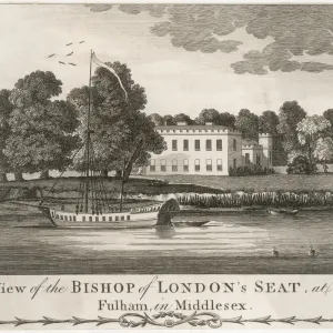 Fulham Palace View Print, Middlesex 18th Century