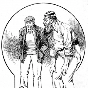 G. H. S. Trott and W. G. Grace tossing a coin, Oval Cricket Gro