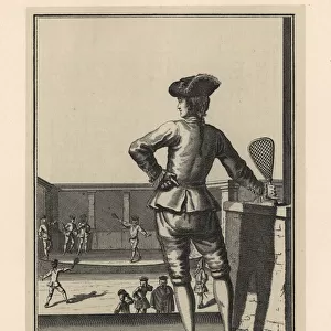 The game of paume (real tennis), 18th century