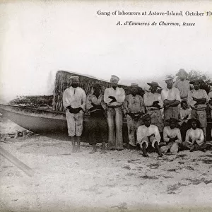 Gang of Labourers - Astove Island, Cosmoledo Group
