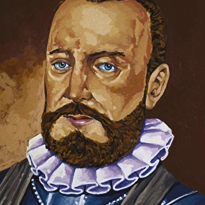 GARAY, Juan de (1528-1583). Spanish conqueror. Oil