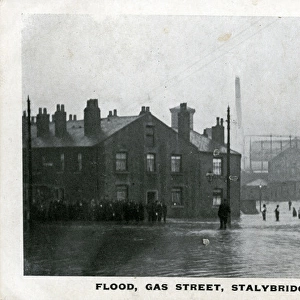 Gas Street in Flood, Stalybridge, Lancashire