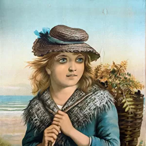 Gems of the Ocean - girl with basket of seaweed