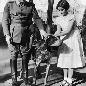 General Franco and his daughter, 1938