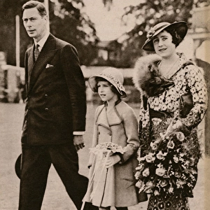 George VI & Queen Elizabeth, daughter Elizabeth at Richmond