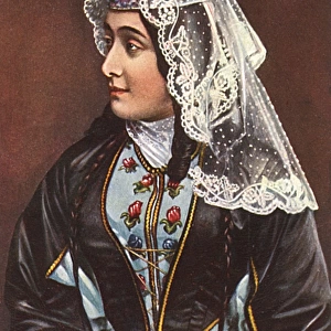 Georgian Woman in Traditional costume