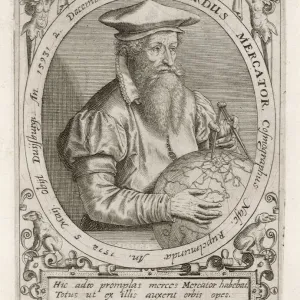 Gerardus Mercator Print - Flemish Cartographer Engraving Gerardus Mercator Print - Flemish Cartographer Engraving